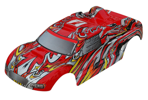 1/8 TRUGGY BODY- RED WITH FLAME