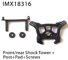 FRONT/REAR SHOCK TOWER + BODY POST +PAD+
