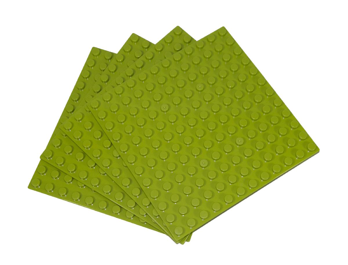 4 PC 12 X12 LIGHT GREEN BASEPLATES - COMPATIBLE WITH MAJOR BRANDS