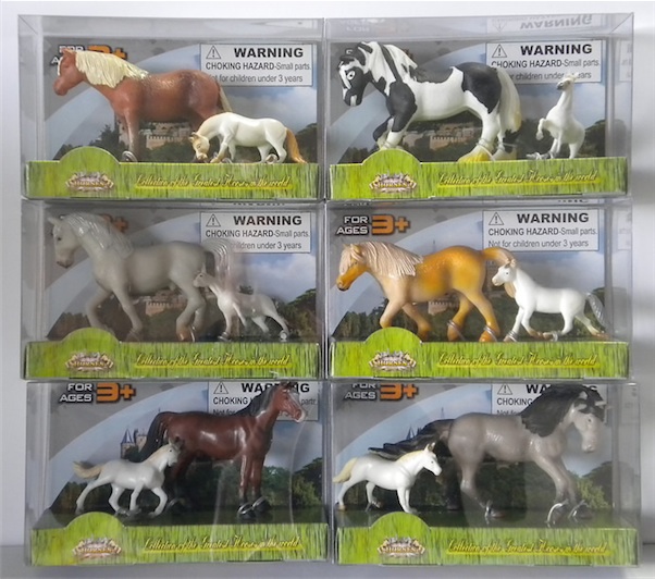 Counter Display Includes 6 Assorted Horse Styles, comes with 24 Pieces Total