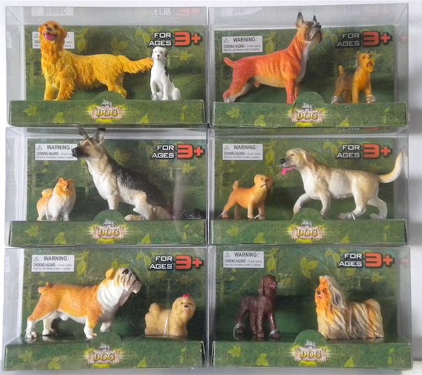 Counter Display Includes 6 Assorted Dog Styles, comes with 24 Pieces Total