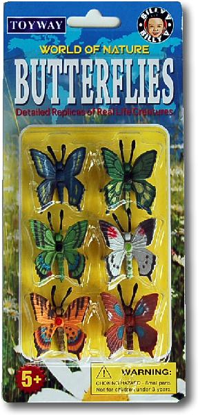 6 PC MINI BUTTERFLY REPLICA SET (CARDED)