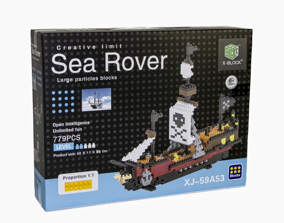 X-Block® Sea Rover Pirate Ship, 779 pieces. 