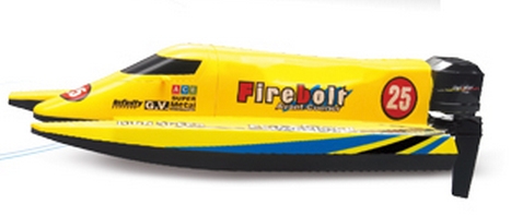 14.2 IN R/C BOAT. 2 Paint Schemes Available. Includes Radio, Battery and Charger