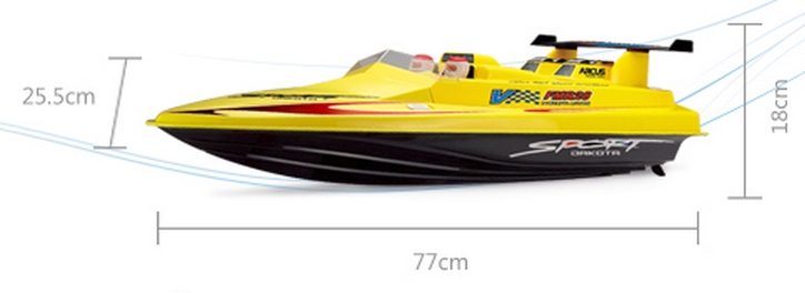 30.25 IN R/C BOAT. 2 Paint Schemes Available. Includes Radio, Battery and Charger