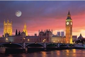 HOUSE OF PARLIAMENT LONDON 1,000 PIECE PUZZLE GLOW-IN-THE-DARK