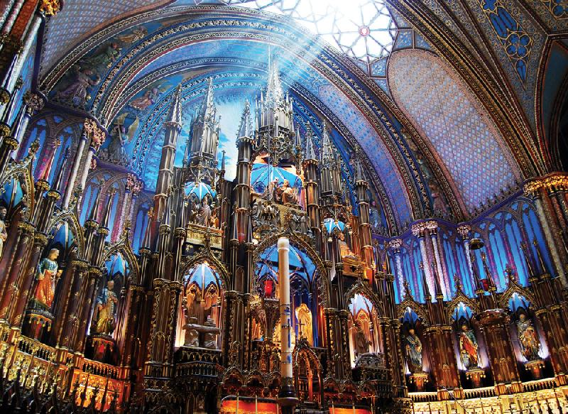 NOTRE-DAME BASILICA OF MONTREAL, CANADA 500 PIECE PUZZLE GLOW-IN-THE-DARK