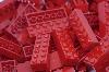 2X6 STUD RED BRICKS 80 PACK - COMPATIBLE WITH MAJOR BRANDS