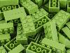 2x4 Stud Lime Green Compatible Premium Blocks, 100 pc
