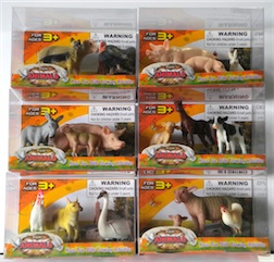 Counter Display Includes 6 Assorted Farm Animal Styles, comes with 12 Pieces Total