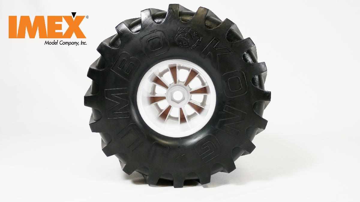 Jumbo Kong Tire w/ Sayville Rims (White) (2 Pair) - (x4) Tires, rims, and foams!