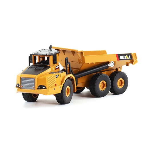 1/50 SCALE DIECAST METAL ARTICULATED DUMP TRUCK CONSTRUCTION AND ENGINEERING MODEL - This heavy-duty construction toy was tested to be 100% safe for kids play. High quality and durable, this vehicle will provide hours of entertainment for your children!