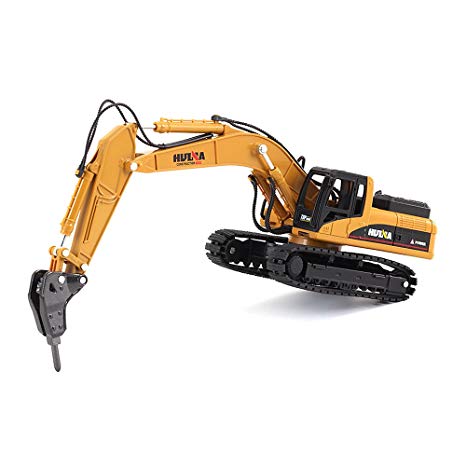 1/50 SCALE DIECAST METAL DRILL EXCAVATOR CONSTRUCTION AND ENGINEERING MODEL - This heavy-duty construction toy was tested to be 100% safe for kids play. High quality and durable, this vehicle will provide hours of entertainment for your children!