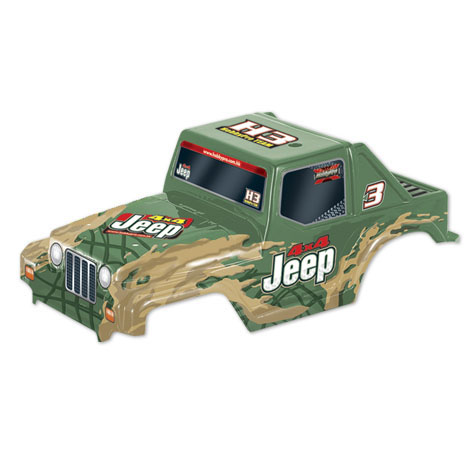 1/10 JEEP BODY (PAINTED GREEN)