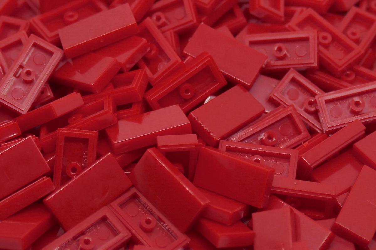 1X2 RED TILE 200 PACK  - COMPATIBLE WITH MAJOR BRANDS