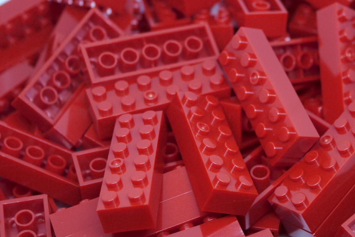 2X6 STUD RED BRICKS 80 PACK - COMPATIBLE WITH MAJOR BRANDS