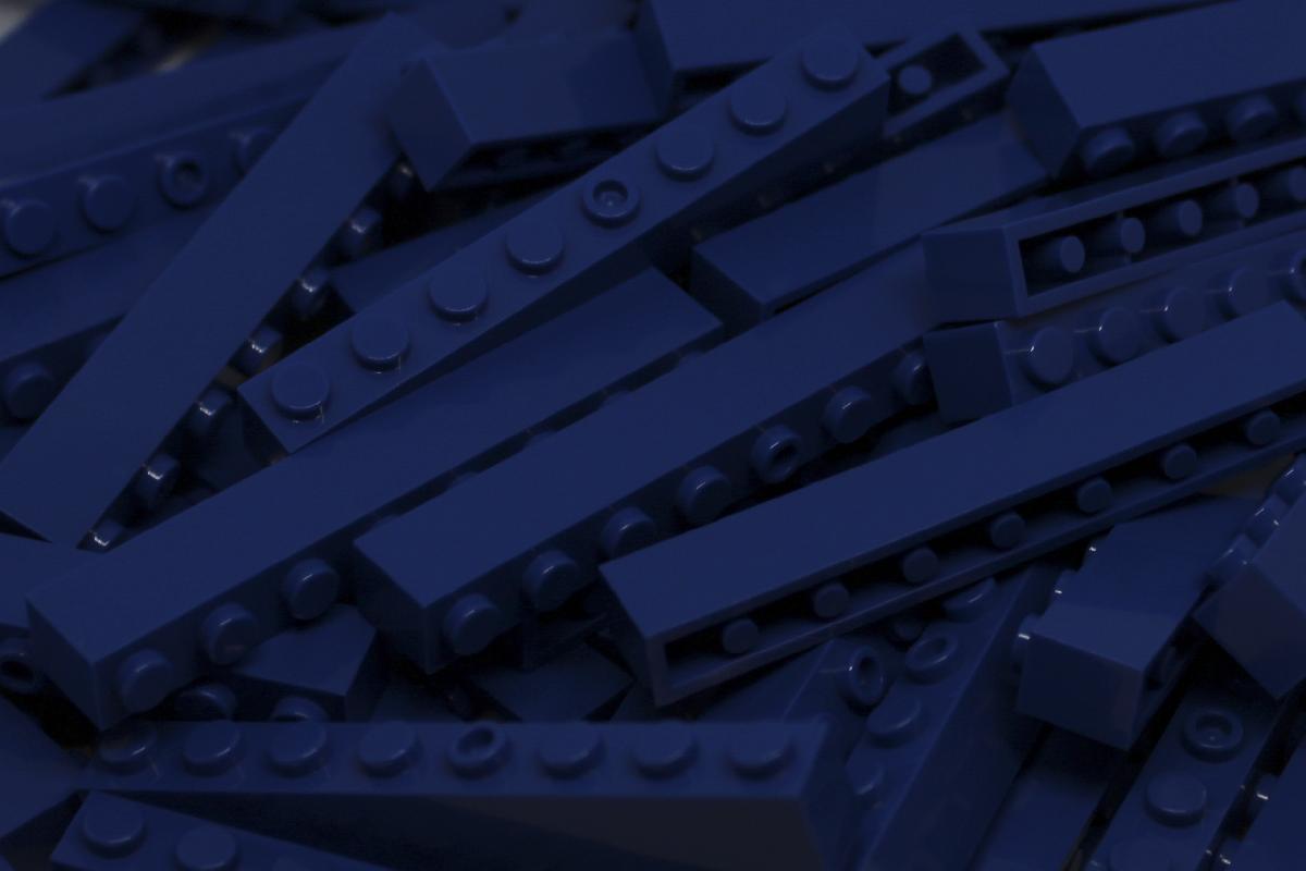 1X8 STUD ROYAL BLUE BRICK 80 PACK - COMPATIBLE WITH MAJOR BRANDS