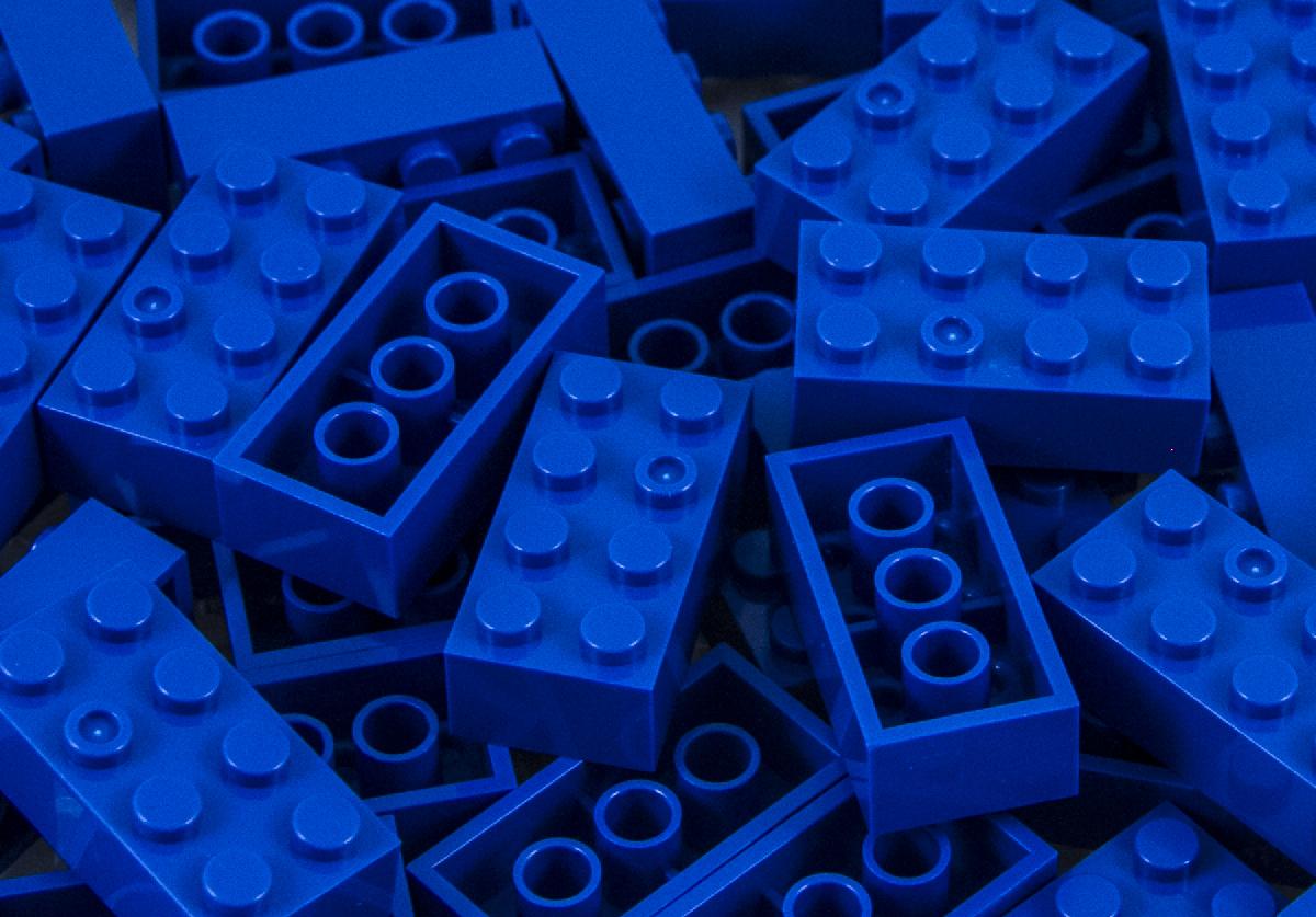 2x4 Stud Royal Blue Compatible Premium Blocks, 100 pc