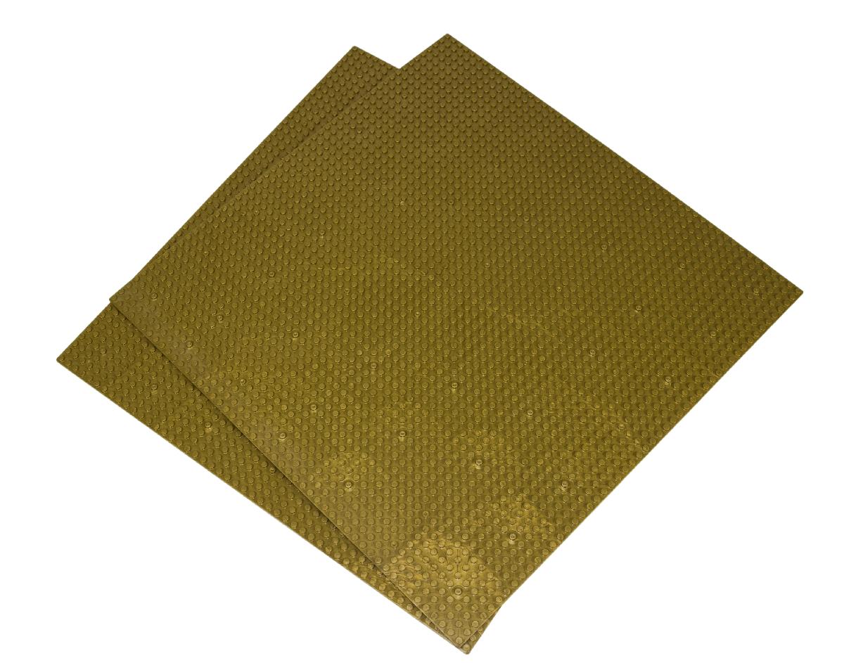 2PC 50 X 50 COMPATIBLE GOLD BASEPLATES