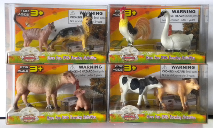 Counter Display Includes 4 Assorted Farm Animal Styles, comes with 24 Pieces Total