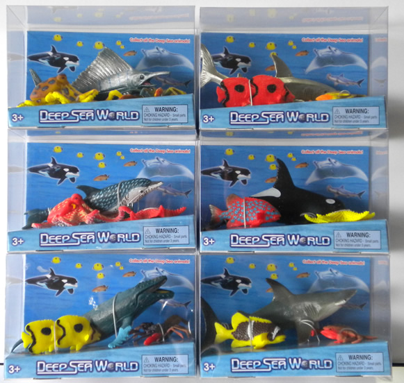 Counter Display Includes 6 Assorted Deep Sea World Styles, comes with 12 Pieces Total