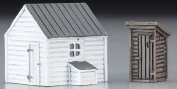 OUTHOUSE & GARAGE N SCALE