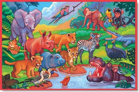 STORY TIME AT THE WATERPOOL FRAME TRAY 60 PIECE PUZZLE
