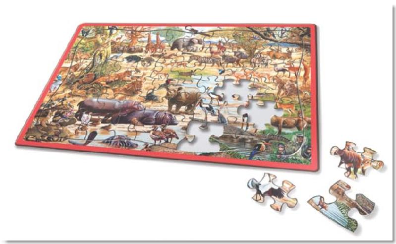 STORY TIME AT THE WATERPOOL FRAME TRAY 60 PIECE PUZZLE