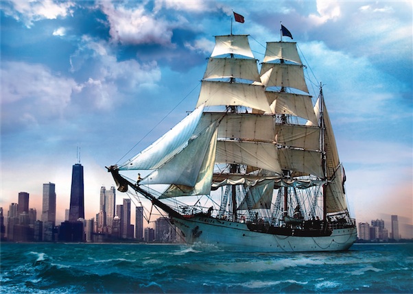500 PIECE SAILING AGAINST THE CHICAGO PUZZL