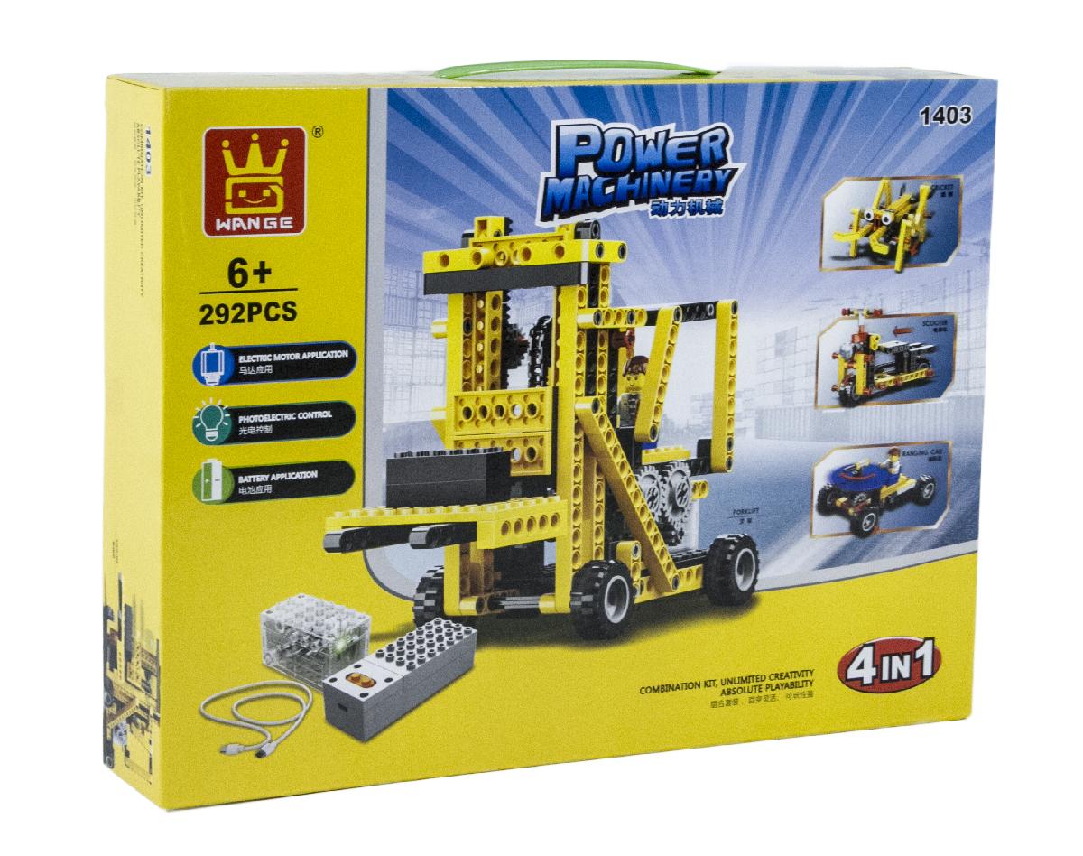 4in1 Power Machinery Cricket Set (292 Pieces) - 4in1 Power Machinery Set 1404 lets you build a Cricket, Scooter, Ranging Car, or a Forklift. Play, take apart, repeat! 