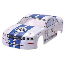 1/10 MUSTANG BODY (CLEAR W/ STICKERS)