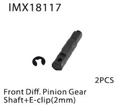 FRONT DIFF. PINION GEAR SHAFT + E-CLIP (