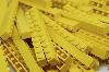 1X10 STUD YELLOW BRICK 50 PACK - COMPATIBLE WITH MAJOR BRANDS