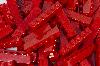 1X6 STUD BRICKS RED 100 PACK - COMPATIBLE WITH MAJOR BRANDS