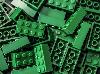 2x4 Stud Green Compatible Premium Blocks, 100 pc