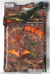 LARGE CARDED DINO SET II, 3 ASST STYLES