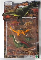 LARGE CARDED DINO SET III, 3 ASST STYLES