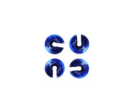 X58 SHOCK RETAINER (4) REVO (BLUE)