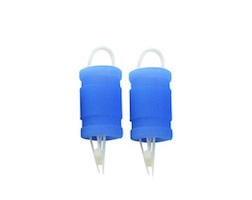 21 SILICONE EXHAUST COUPLER LT BLUE  (2)